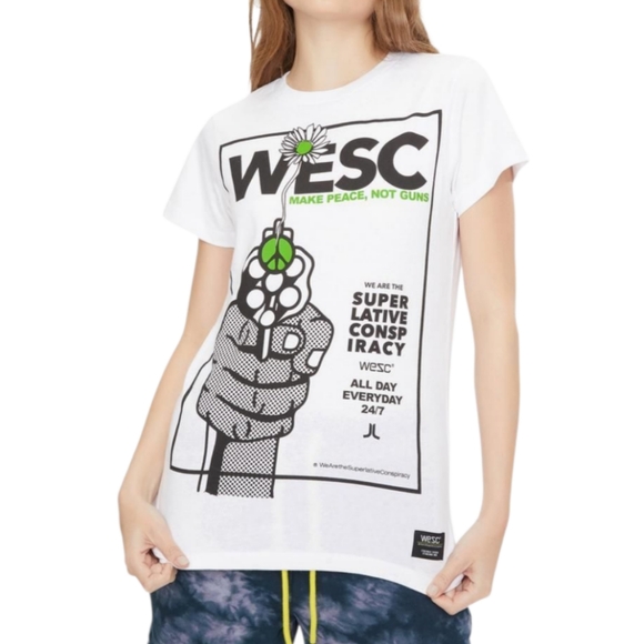 Wesc Max Make Peace T-Shirt - Picture 1 of 12